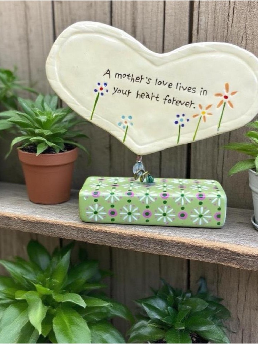 Natural Life Mother’s Quote Heart Floral Colorful Decor